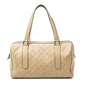 Gucci Small Boston in Beige Guccissima Leather